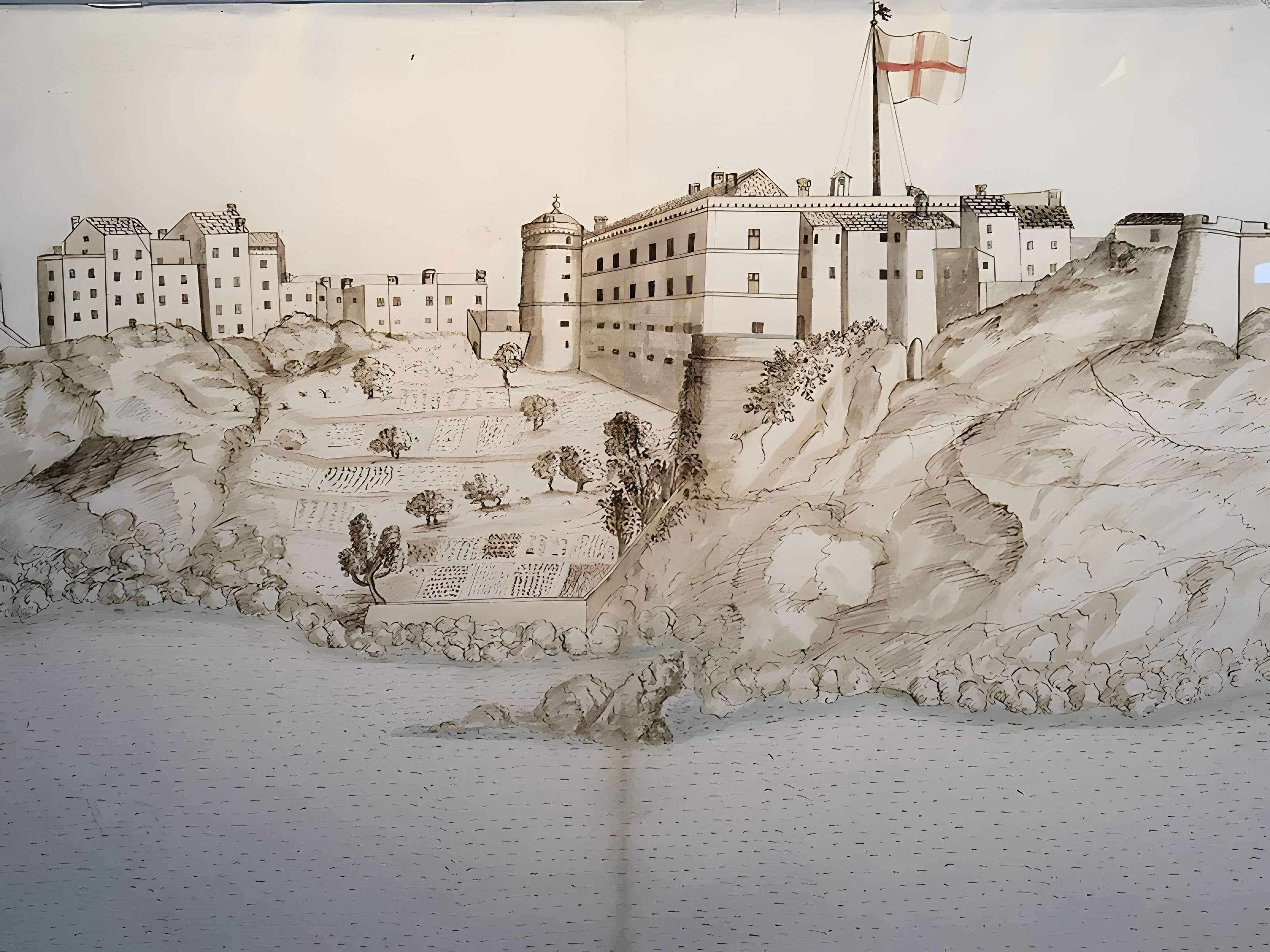 Enceinte fortifiée dite citadelle et palais du Gouverneur, partiellement aménagé en Musée d'Ethnographie