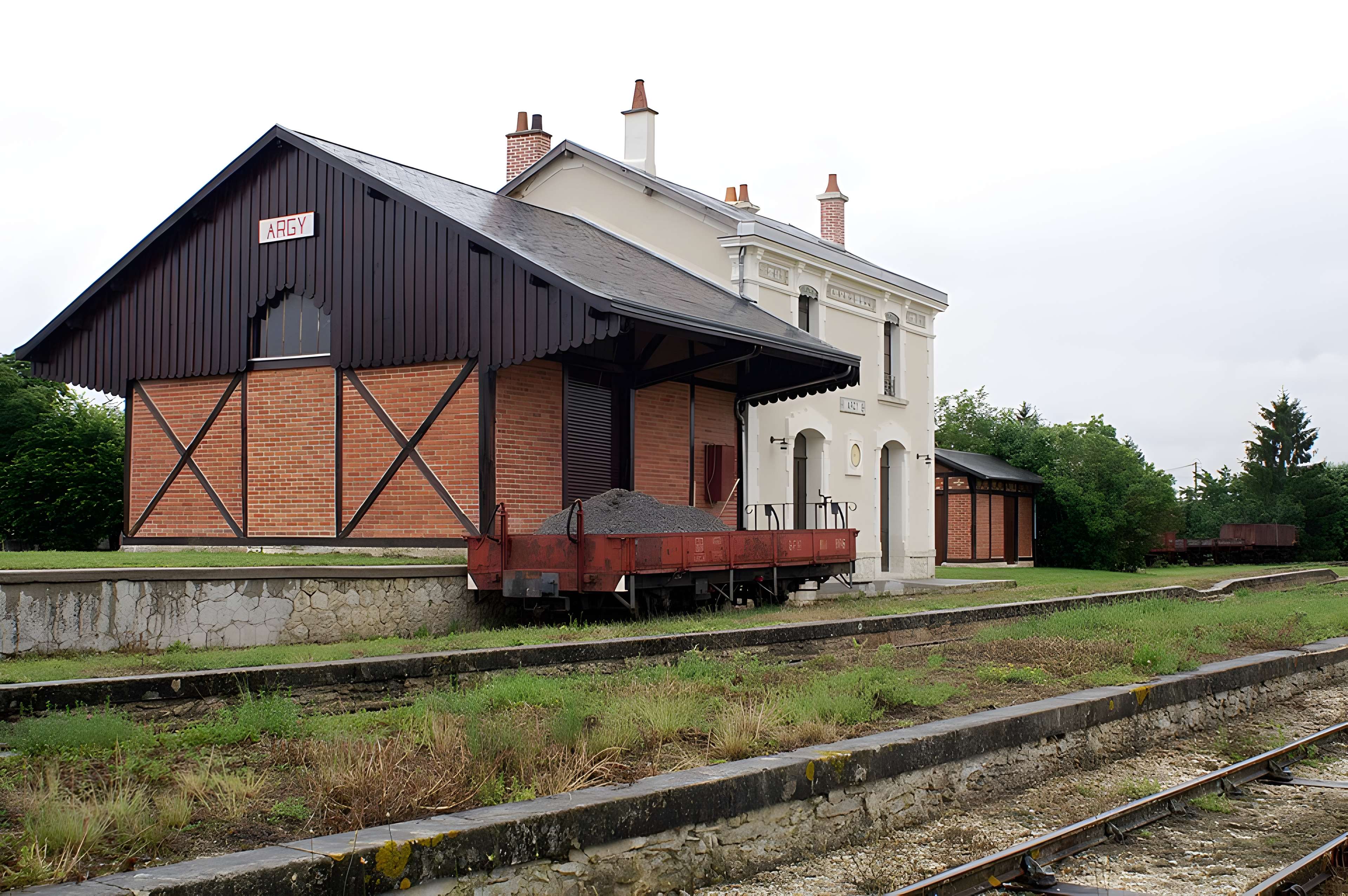 Ligne à voie ferrée métrique le Blanc-Argent (ou B.A.) sur le tronçon Luçay-le-Malé-Argy (également sur communes de Argy, Ecueillé, Heugnes, Pellevoisin)