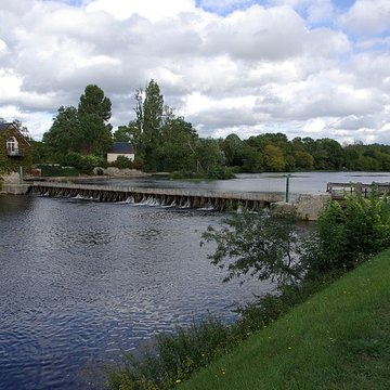 Site du barrage éclusé mobile à aiguilles de Nitray