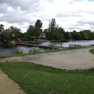 Site du barrage éclusé mobile à aiguilles de Nitray