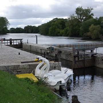 Site du barrage éclusé mobile à aiguilles de Nitray