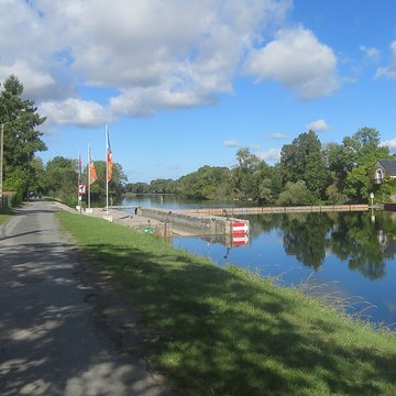 Site du barrage éclusé mobile à aiguilles de Nitray