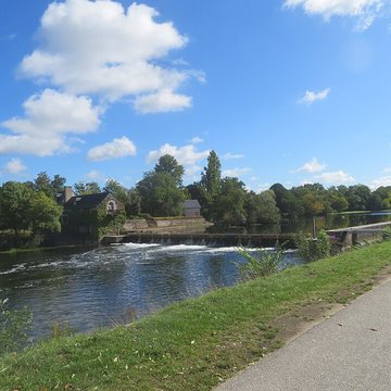Site du barrage éclusé mobile à aiguilles de Nitray