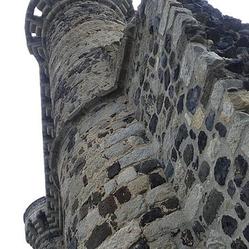 Ruines du château et terrain qui entoure ces ruines