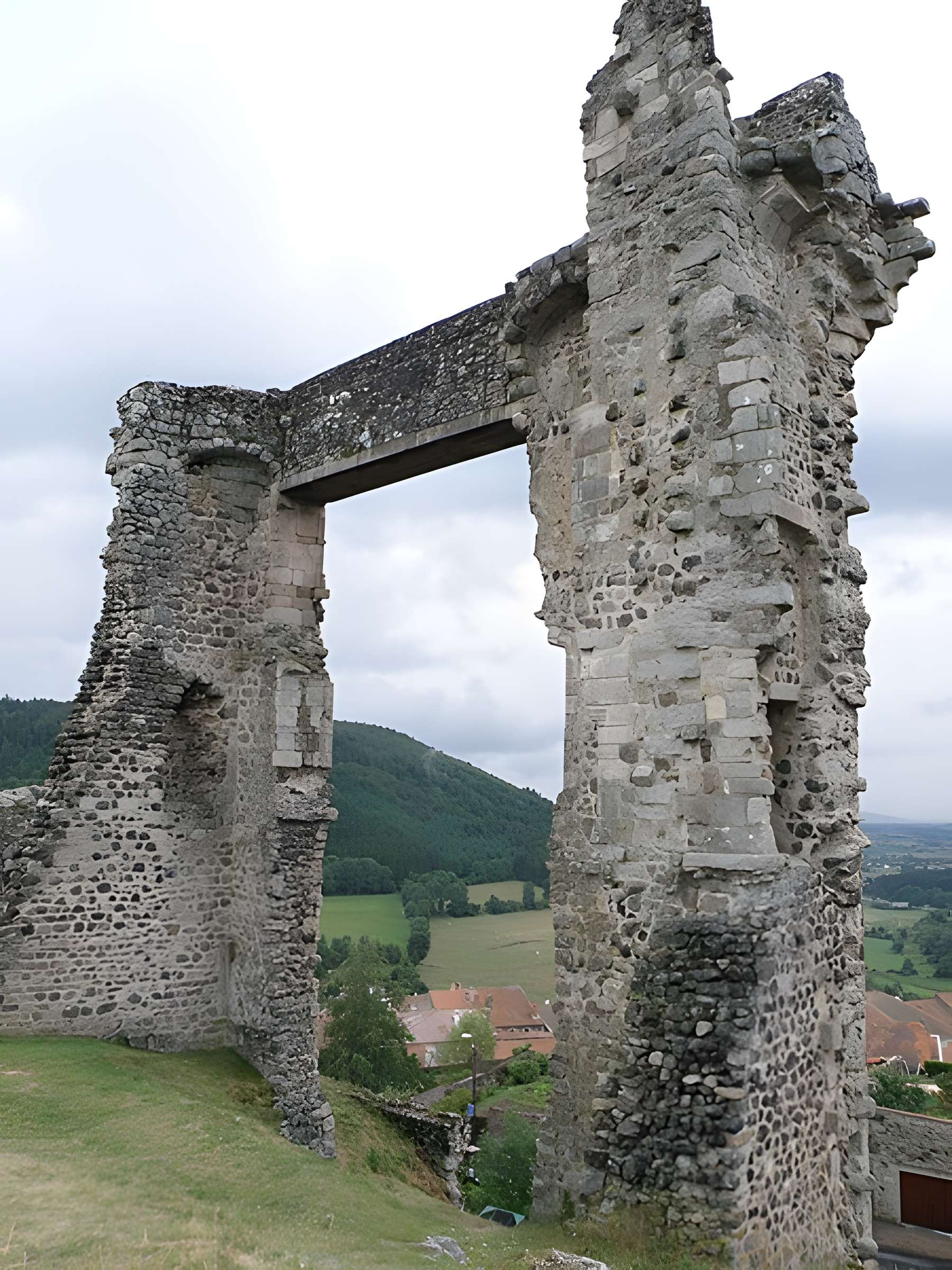 Ruines du château et terrain qui entoure ces ruines