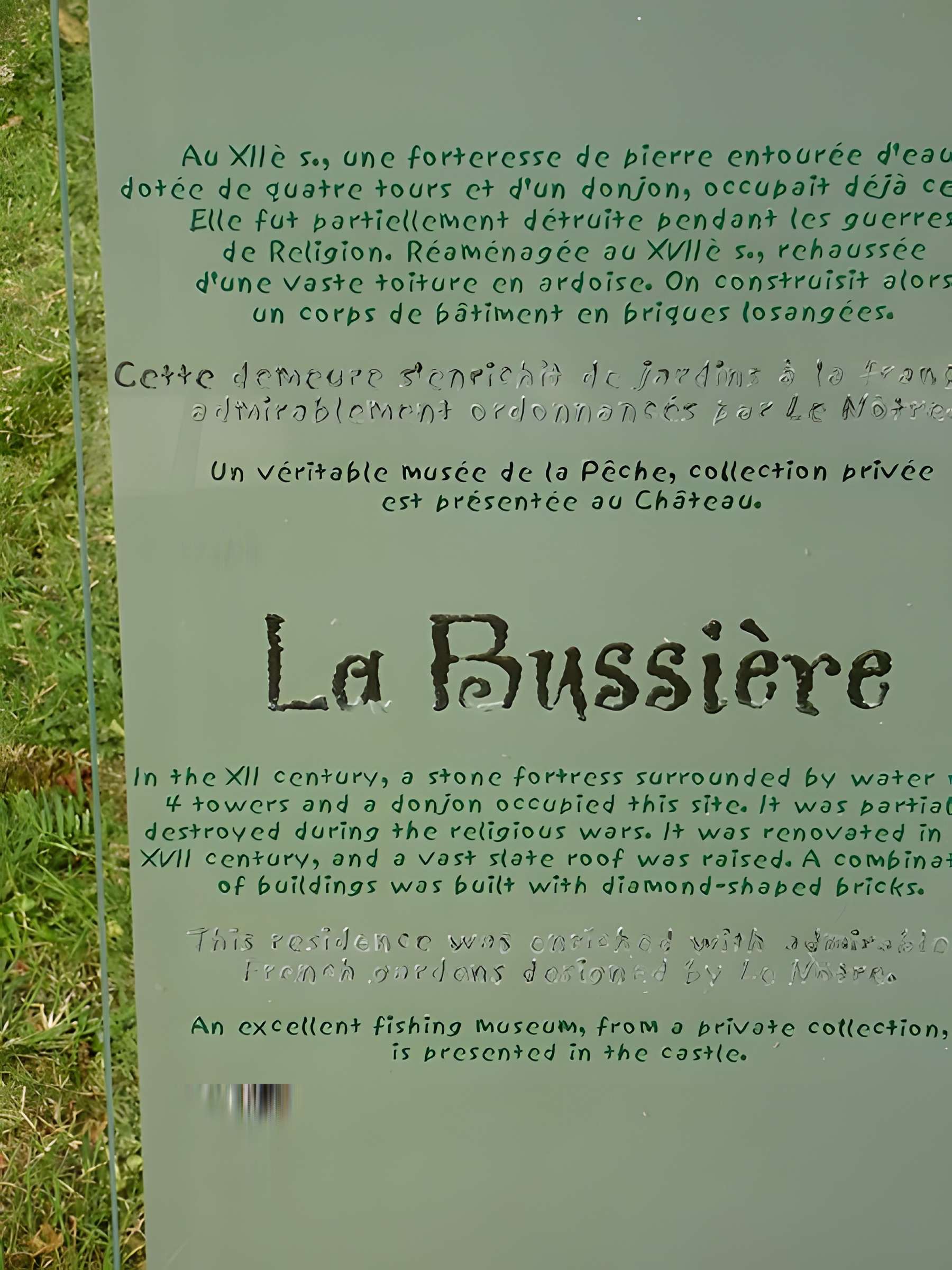 Château de la Bussière, actuellement musée de la Pêche