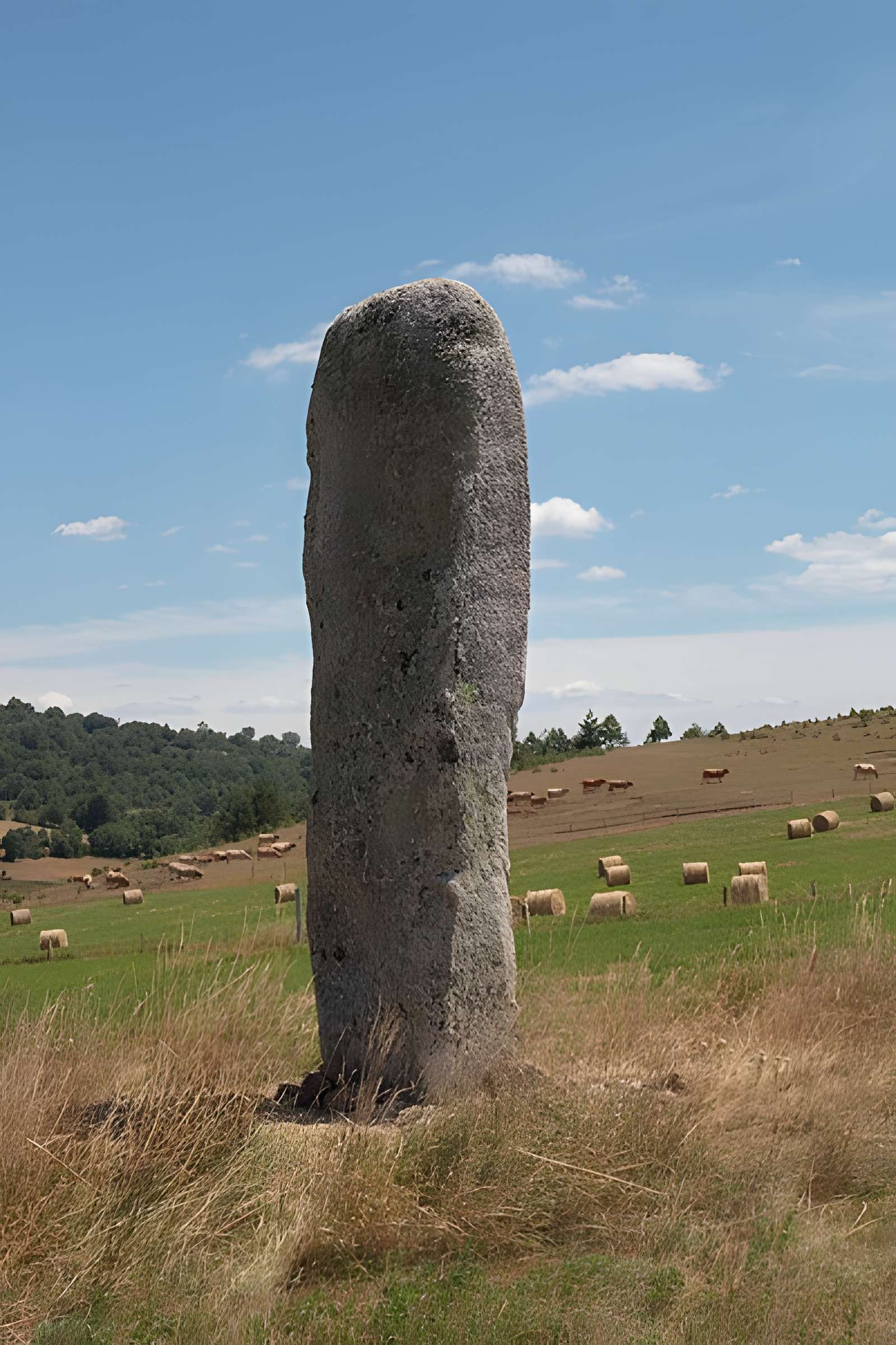 Vingt-trois menhirs sis au hameau de la Veyssière, autour de la source du ruisseau de Ruas