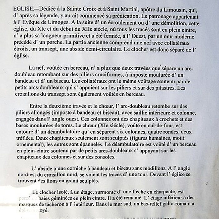 Photo de Église Saint-Martial de Toulx-Sainte-Croix