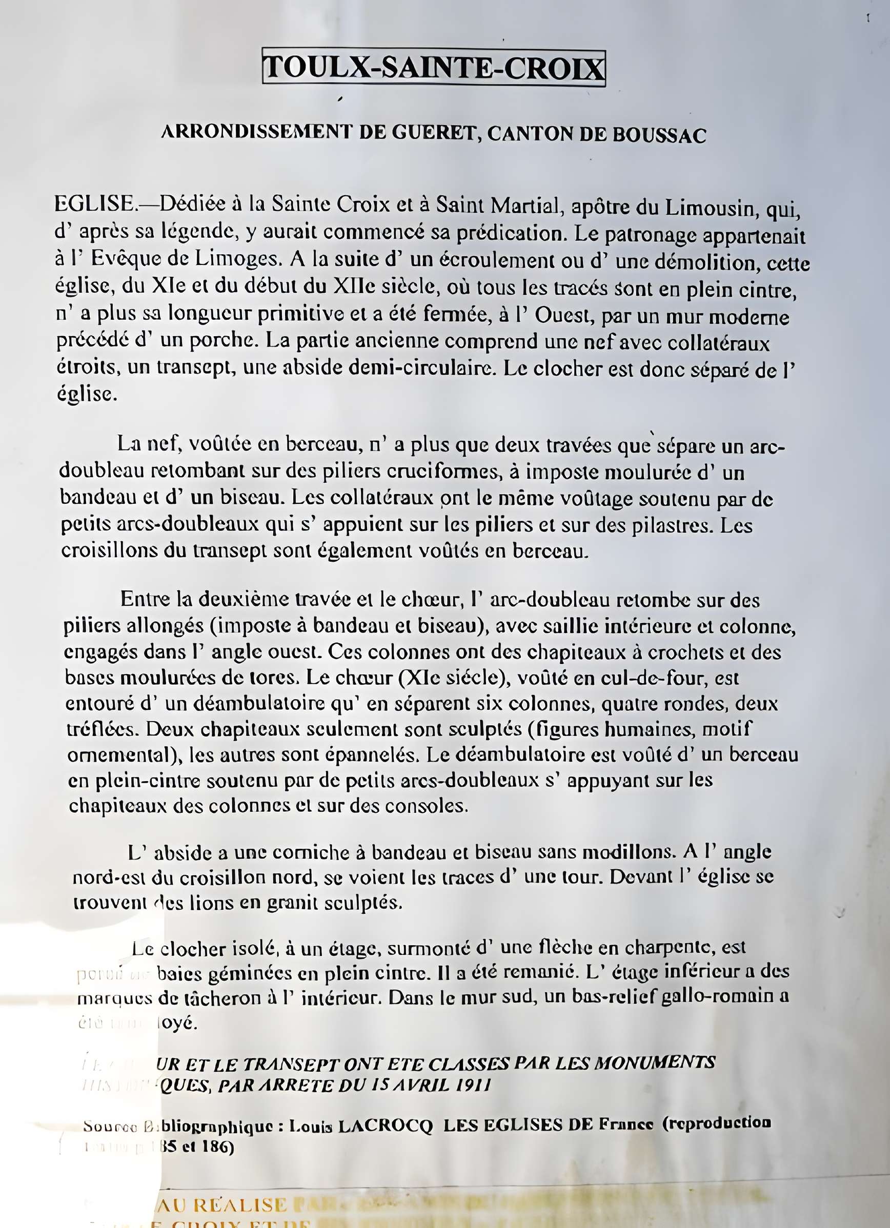 Église Saint-Martial de Toulx-Sainte-Croix