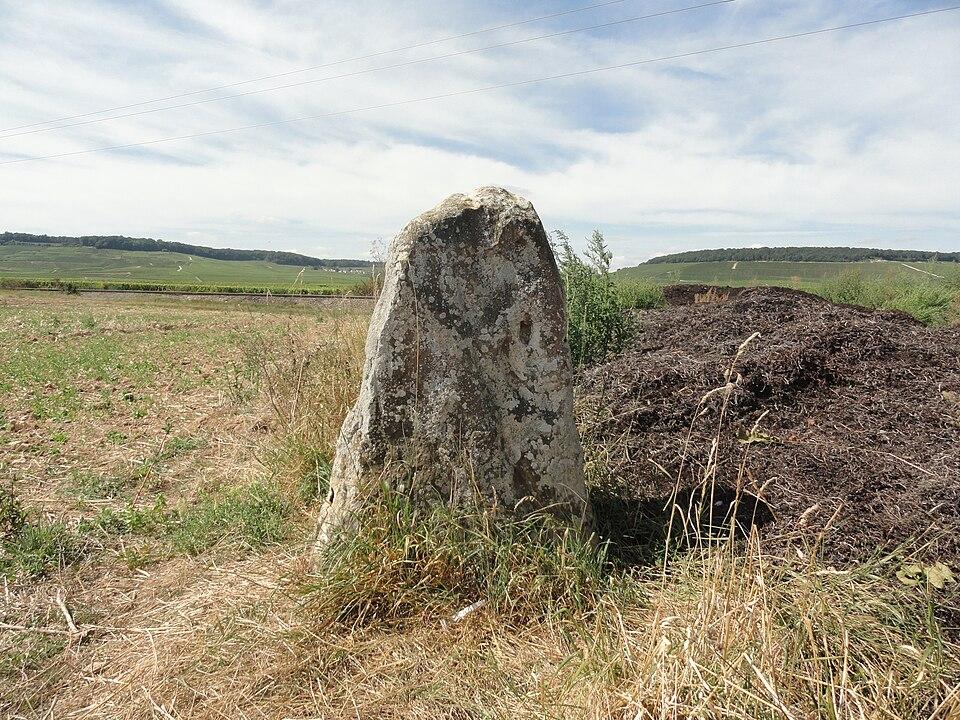 Menhir de Haute-Borne (également sur communes de Cramant et Oiry)
