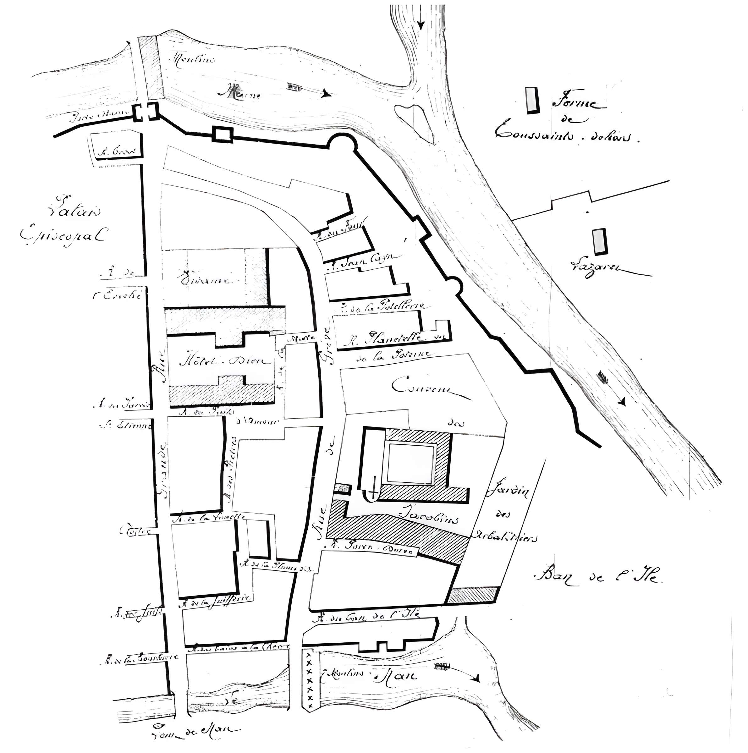 Maisons formant hémicycle