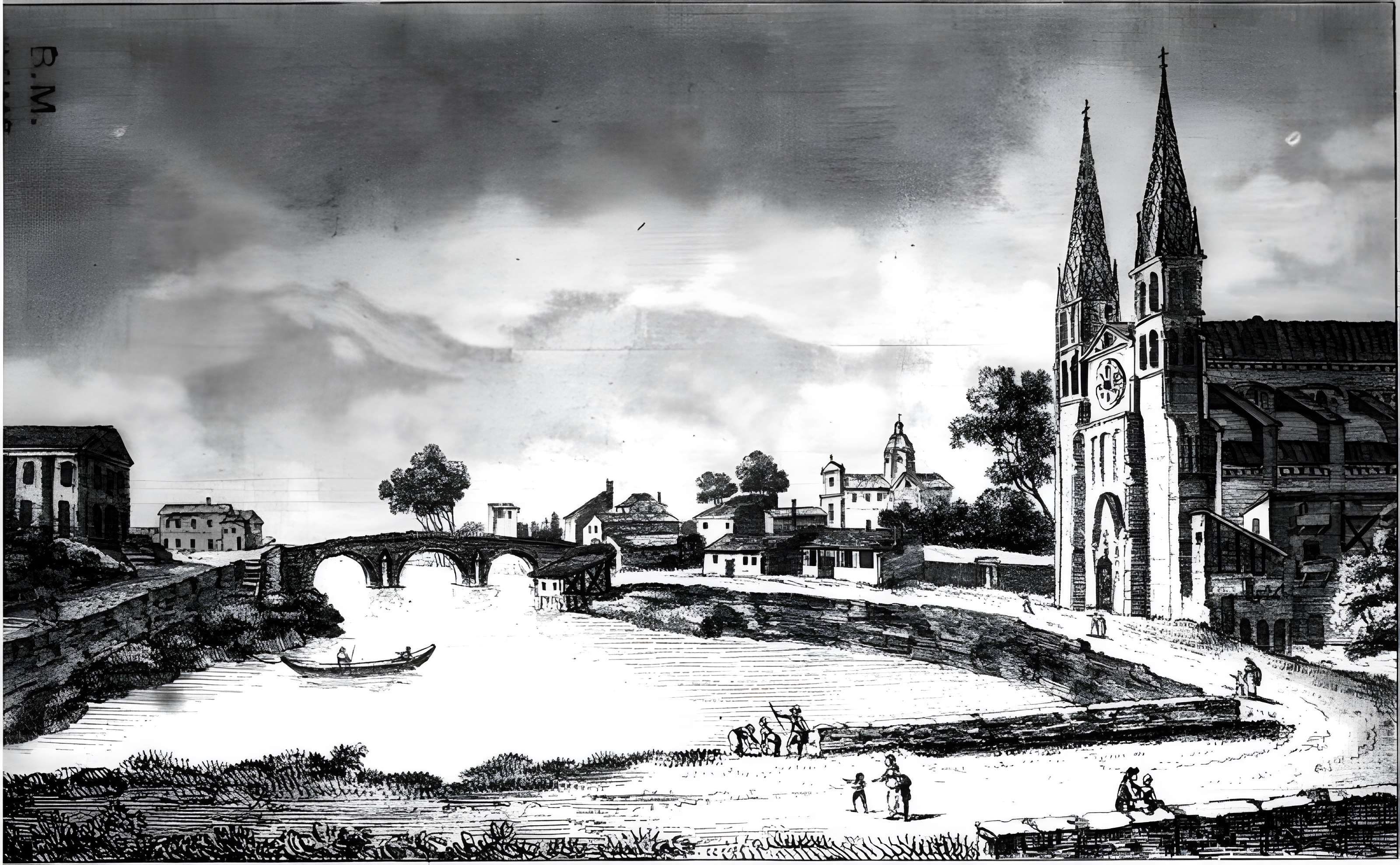 Maisons formant hémicycle