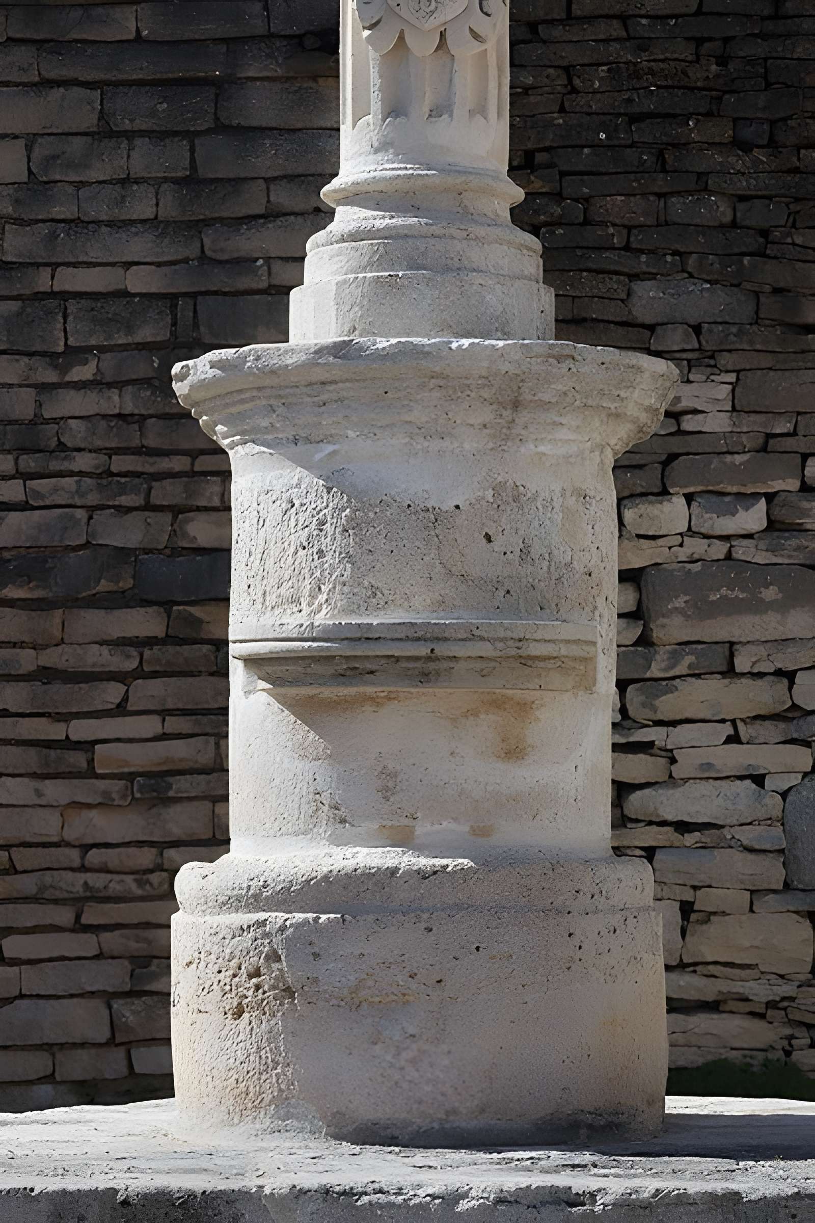 Croix située à l'entrée du donjon