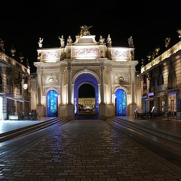 Ensemble formé par la place Stanislas, la rue Héré et la place de la Carrière