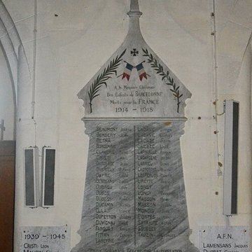 Bas-relief sculpté à la mémoire des soldats du 363e Régiment dInfanterie