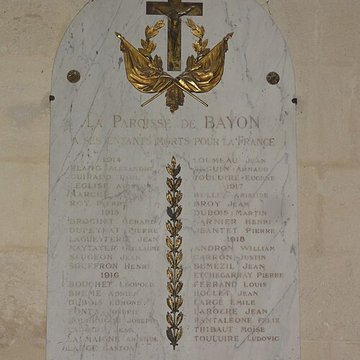 Bas-relief sculpté à la mémoire des soldats du 363e Régiment dInfanterie