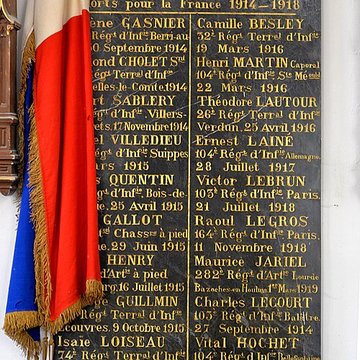 Bas-relief sculpté à la mémoire des soldats du 363e Régiment dInfanterie