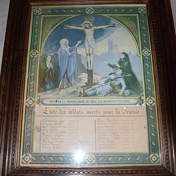 Bas-relief sculpté à la mémoire des soldats du 363e Régiment dInfanterie