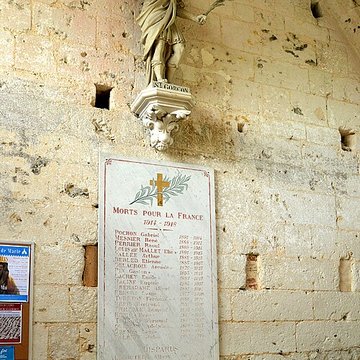 Bas-relief sculpté à la mémoire des soldats du 363e Régiment dInfanterie