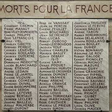 Bas-relief sculpté à la mémoire des soldats du 363e Régiment dInfanterie