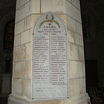 Bas-relief sculpté à la mémoire des soldats du 363e Régiment dInfanterie
