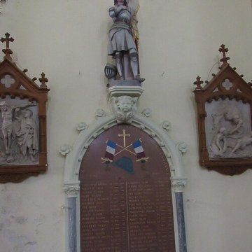Bas-relief sculpté à la mémoire des soldats du 363e Régiment dInfanterie