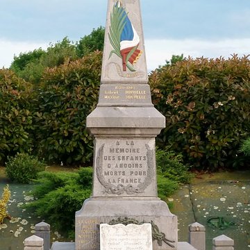 Bas-relief sculpté à la mémoire des soldats du 363e Régiment dInfanterie