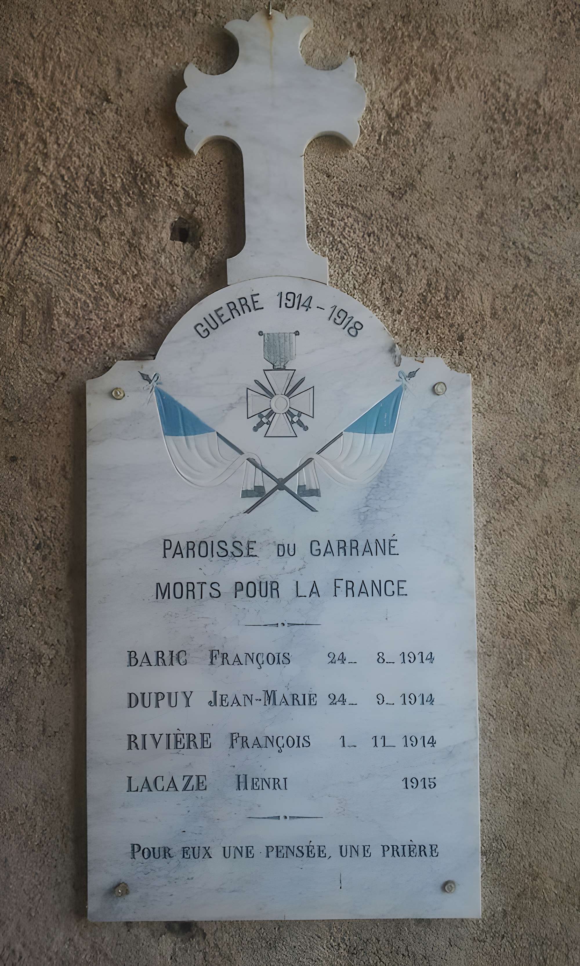 Bas-relief sculpté à la mémoire des soldats du 363e Régiment d'Infanterie