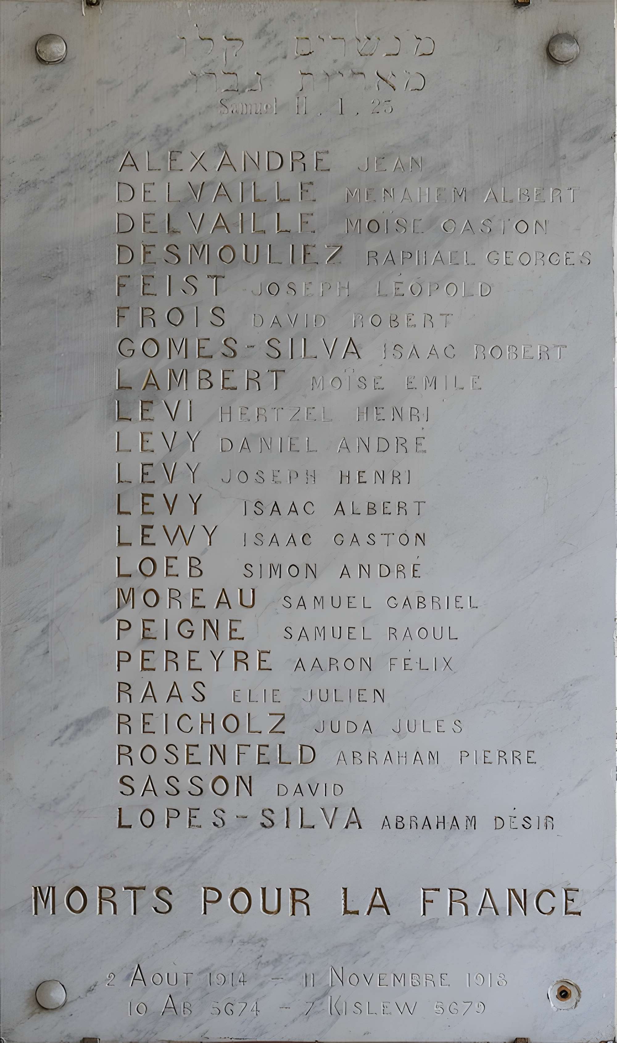 Bas-relief sculpté à la mémoire des soldats du 363e Régiment d'Infanterie
