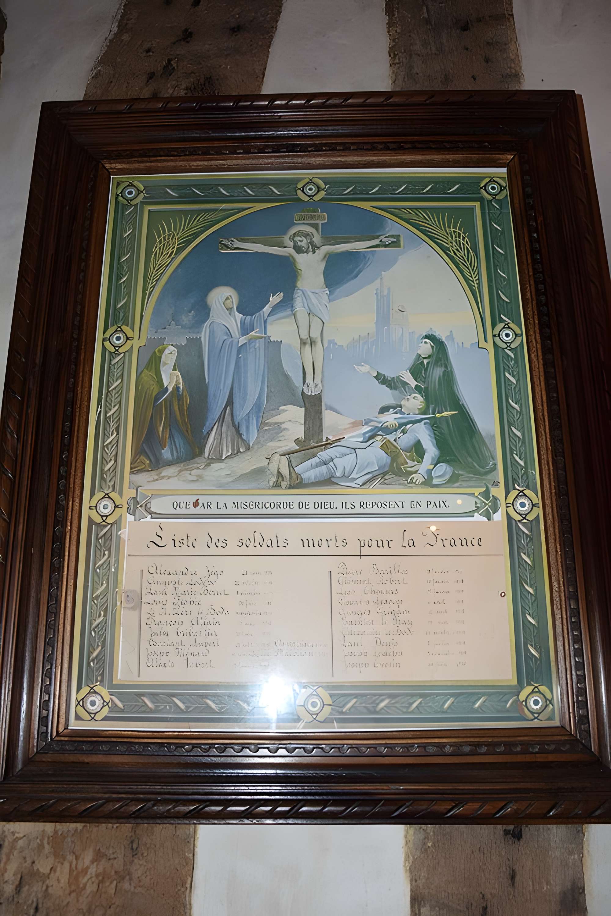 Bas-relief sculpté à la mémoire des soldats du 363e Régiment d'Infanterie