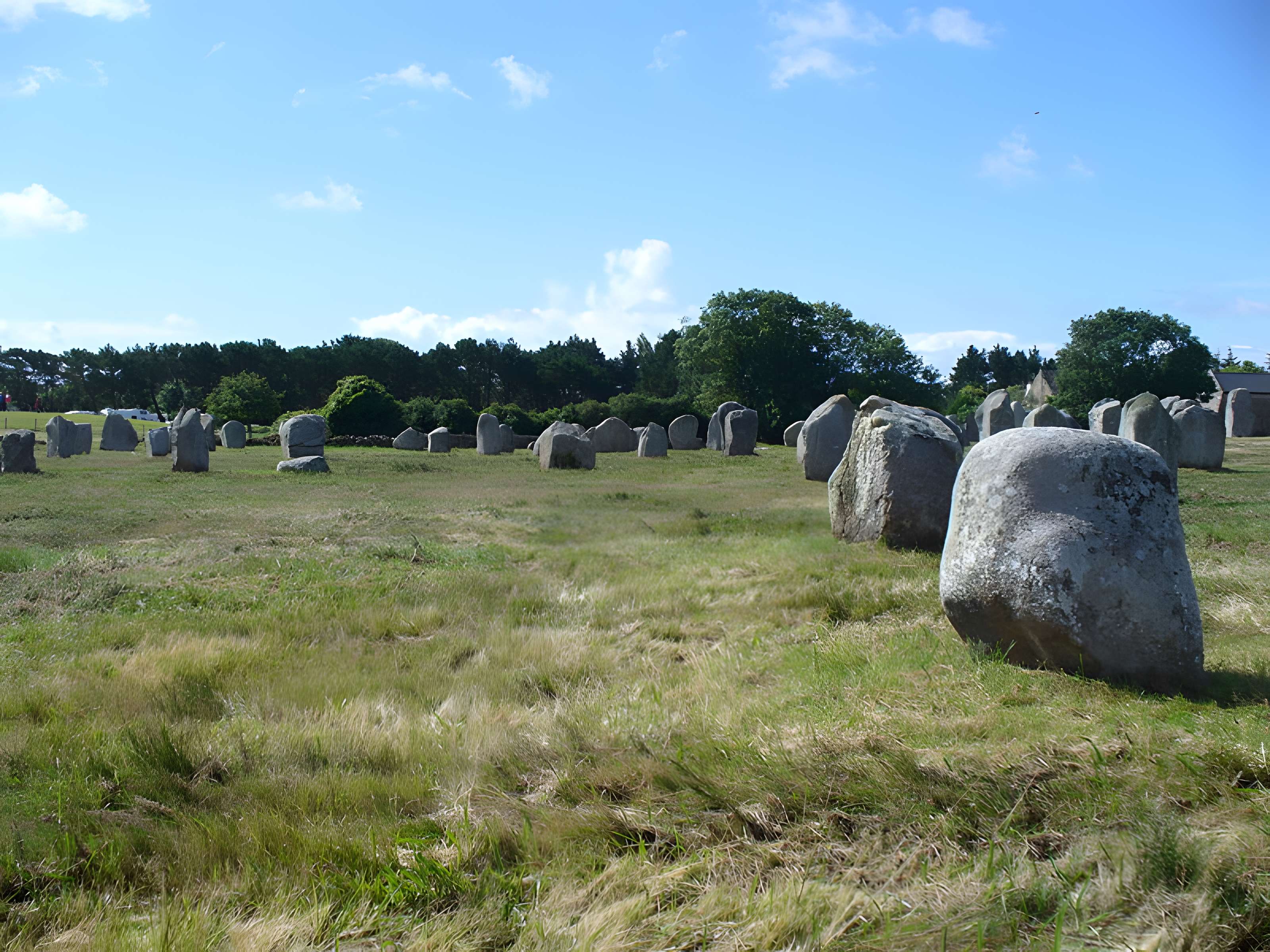 Six menhirs de l'enceinte du Ménec