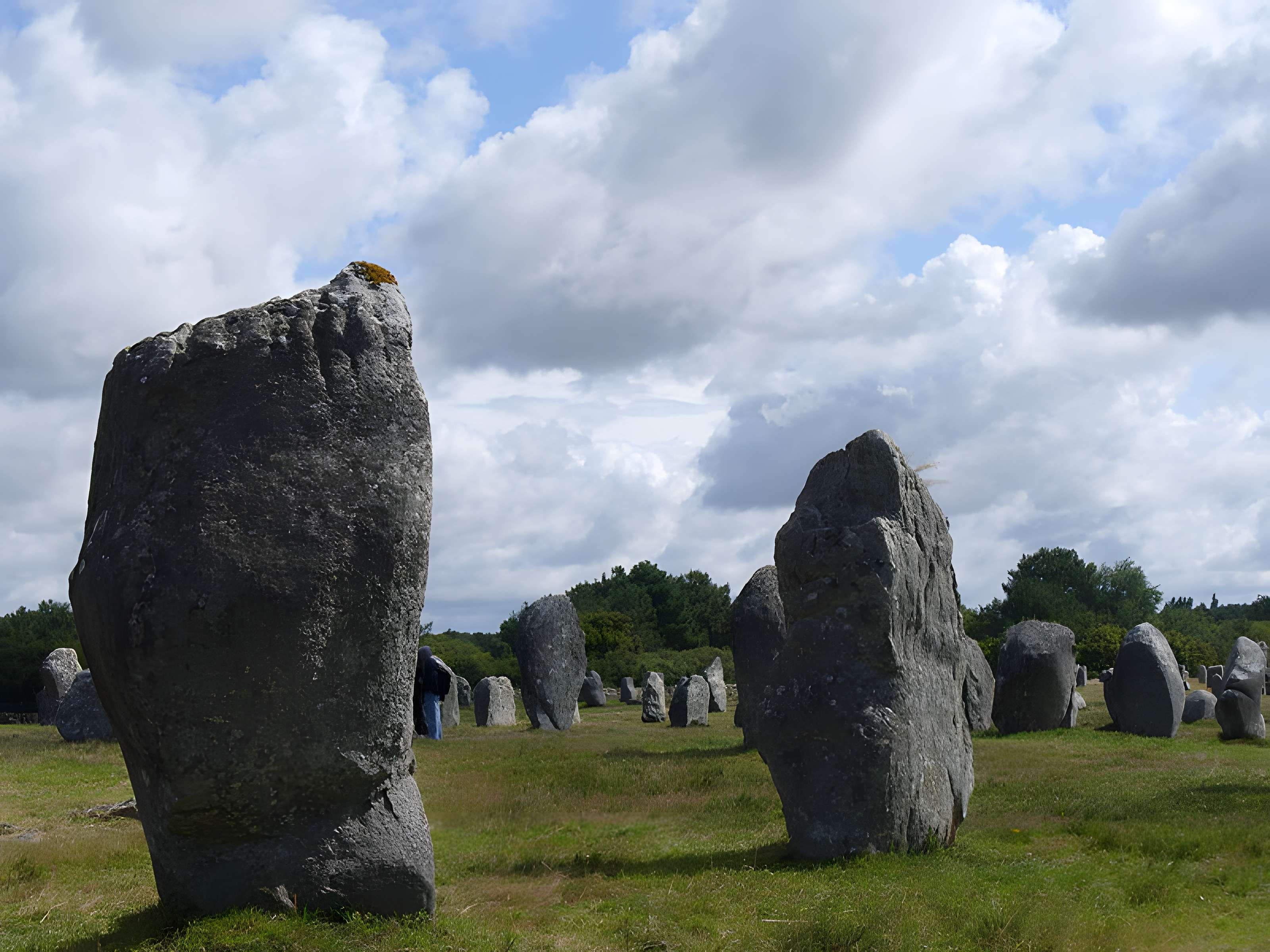 Six menhirs de l'enceinte du Ménec