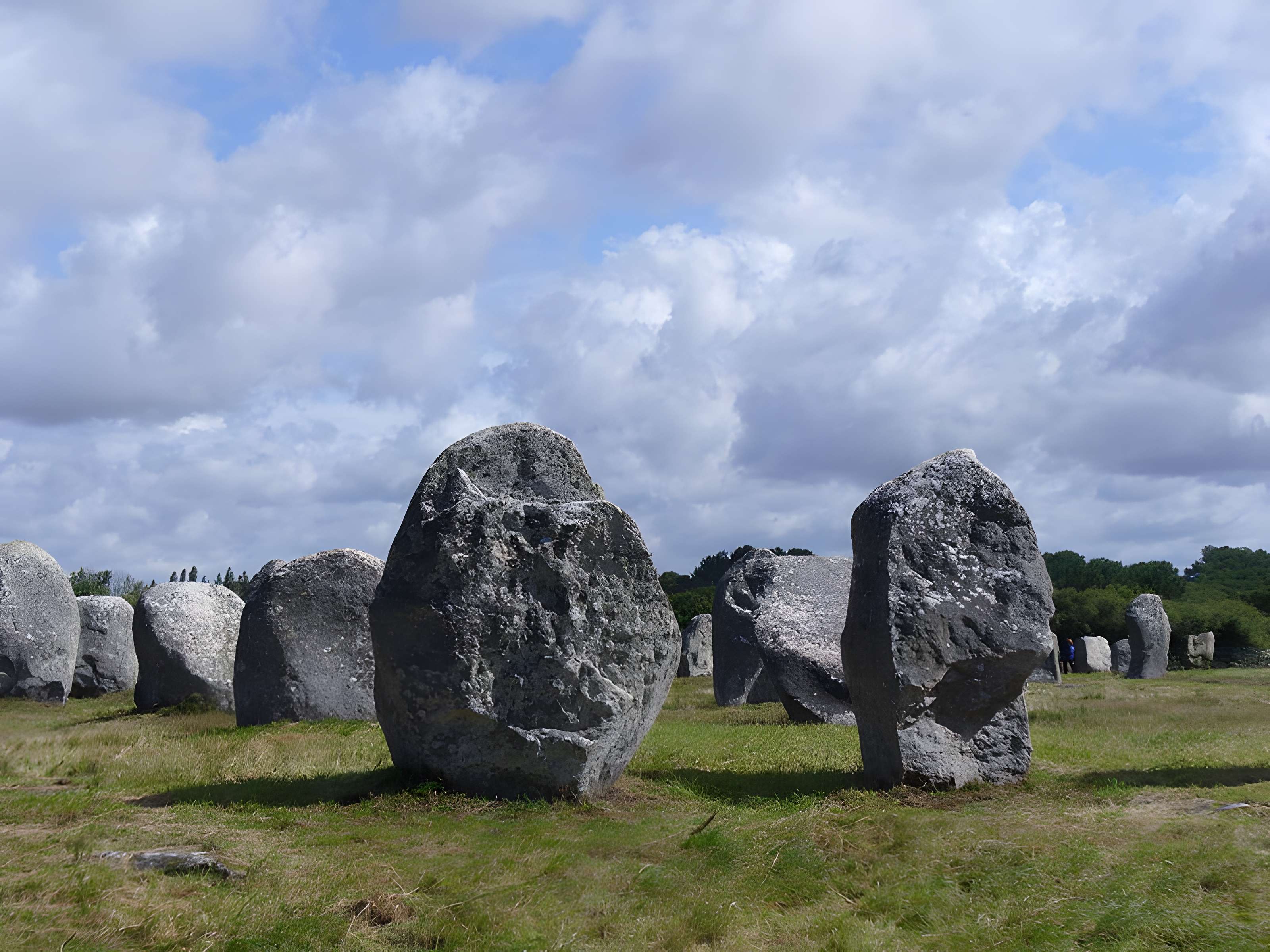 Six menhirs de l'enceinte du Ménec