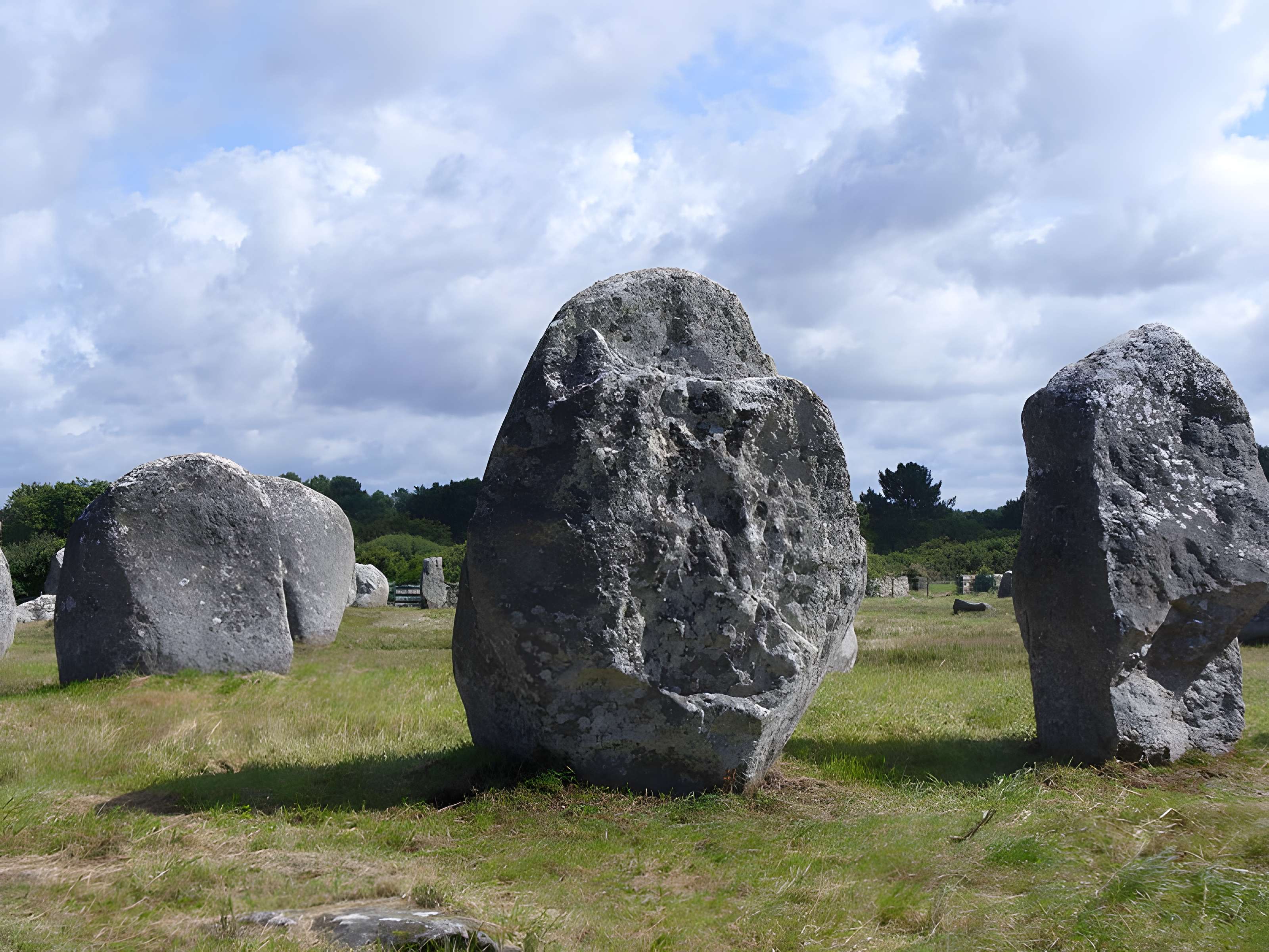 Six menhirs de l'enceinte du Ménec