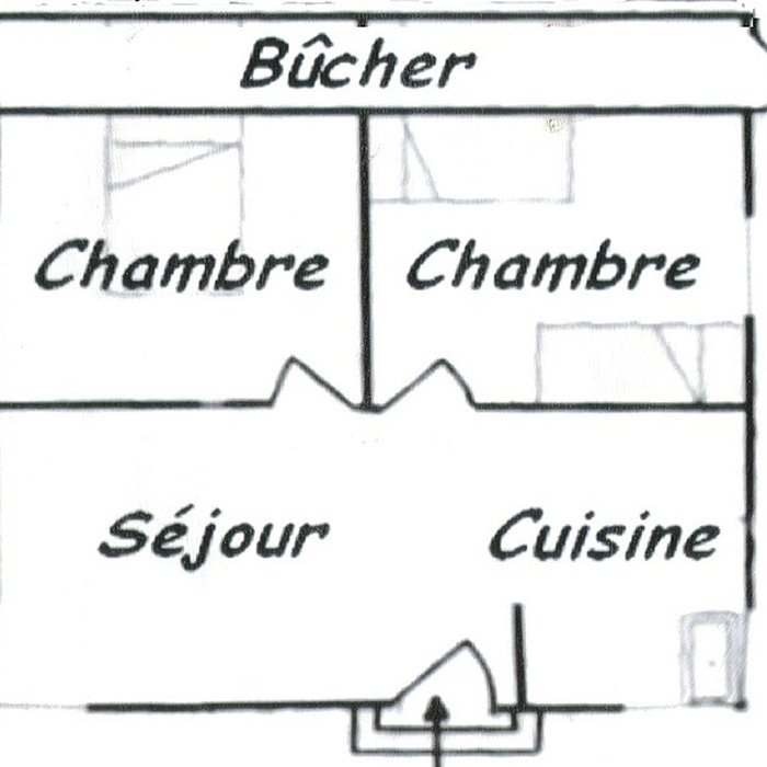 Photo de Baraque de type canadien implantée dans la cité de lhabitat provisoire de Soye