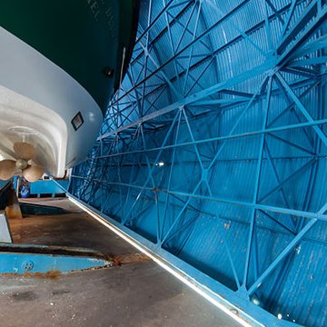 Station de sauvetage en mer de la commune dEtel, sise dans lextrémité sud du quai sur la rivière dEtel