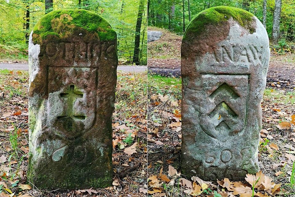 Anciennes bornes frontières des bans de Philippsbourg et d'Eguelshardt