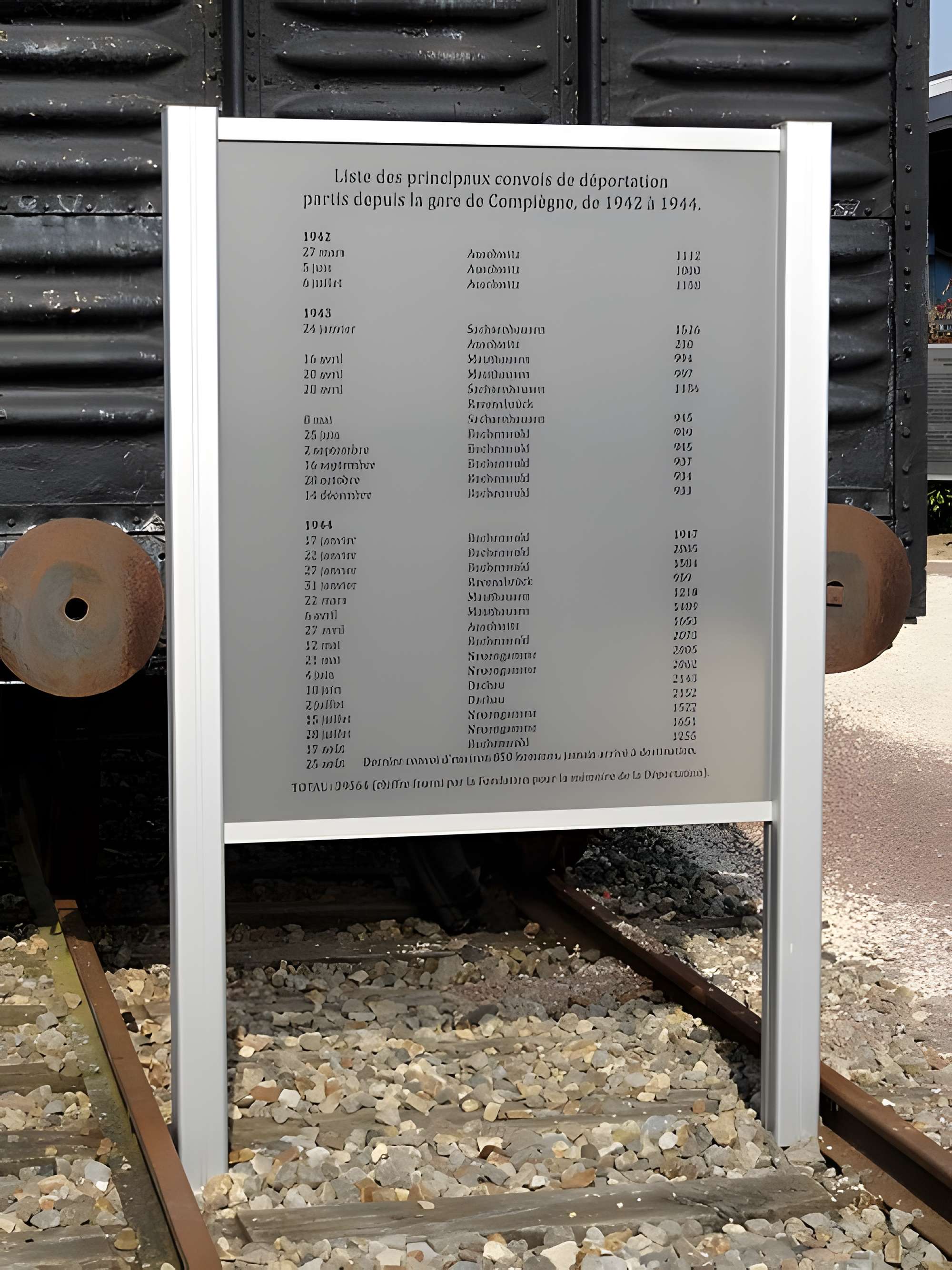 Quai des Déportés, en gare de Compiègne