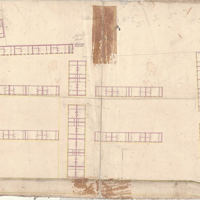 Photo de Cité des Electriciens ancien coron de la fosse n 2 dite du Mont-Blanc , située en bordure de la rue Anatole-France et constitué de la totalité des rues Ampère, Branly, Coulomb, Edison, Faraday, Franklin, Gramme, Laplace, Marconi, Volta