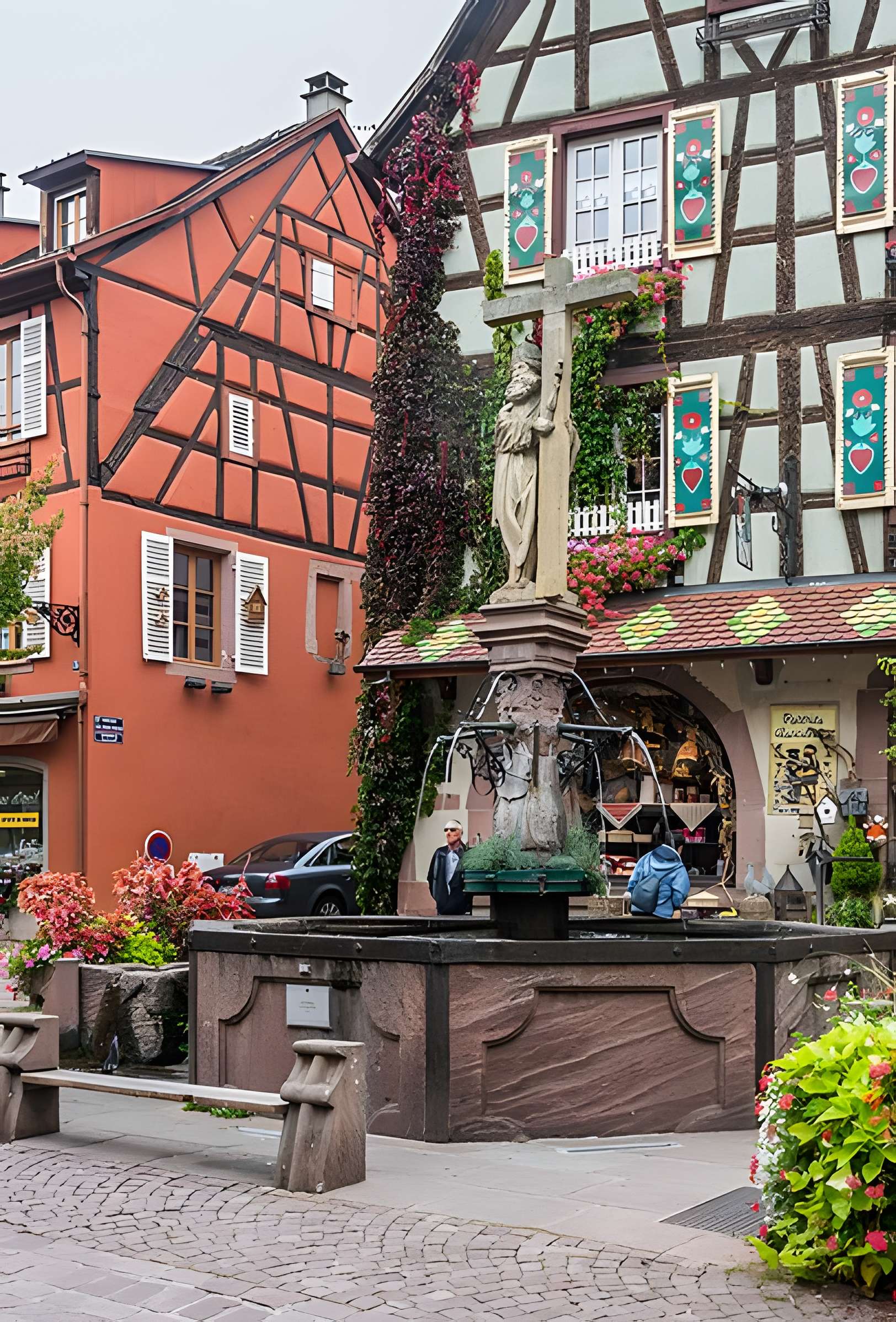 Fontaine Constantin, située devant l'église