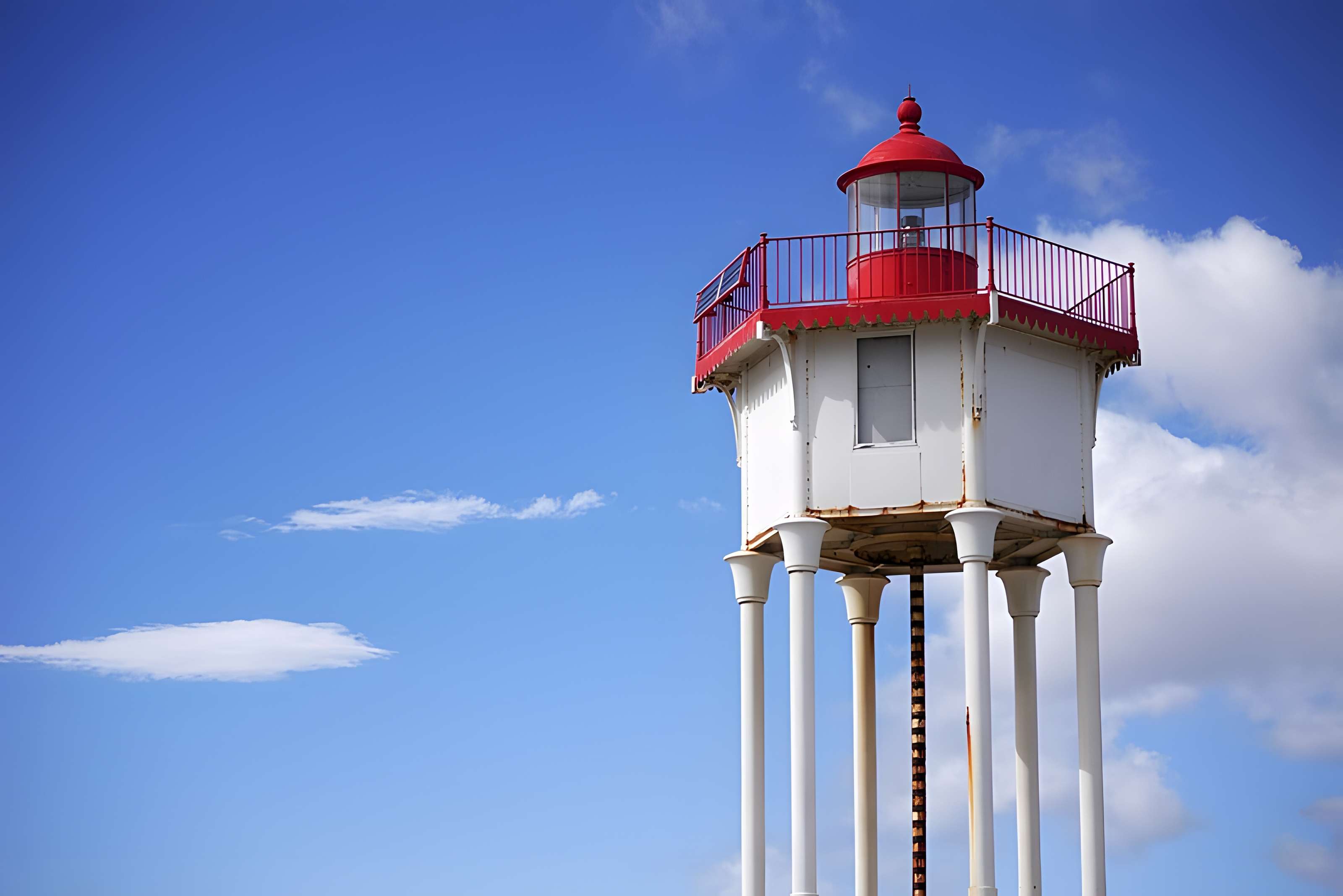 Feu métallique du môle, situé à l'extrémité du môle du port