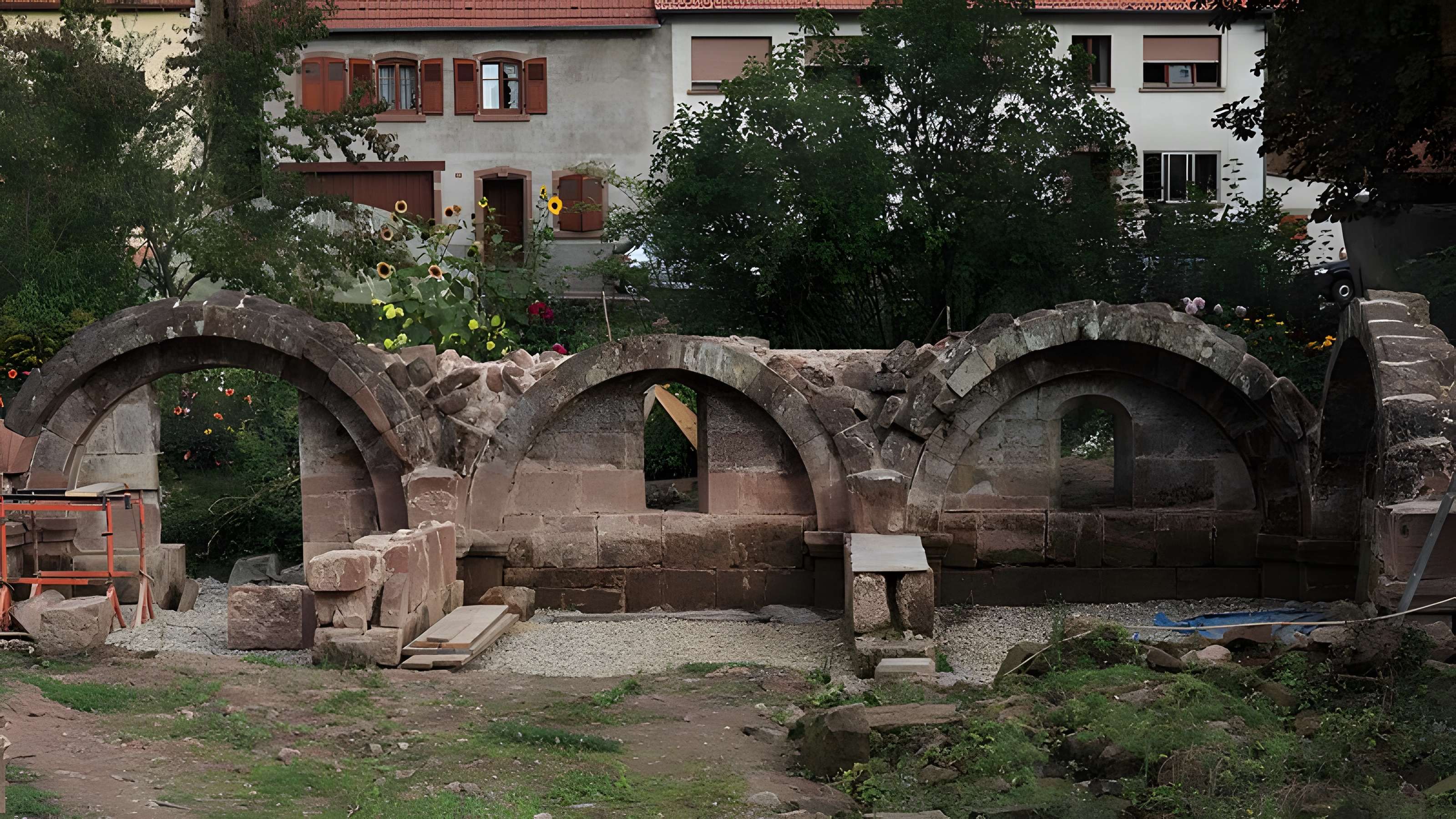 Vestiges de l'ancienne abbaye de Graufthal