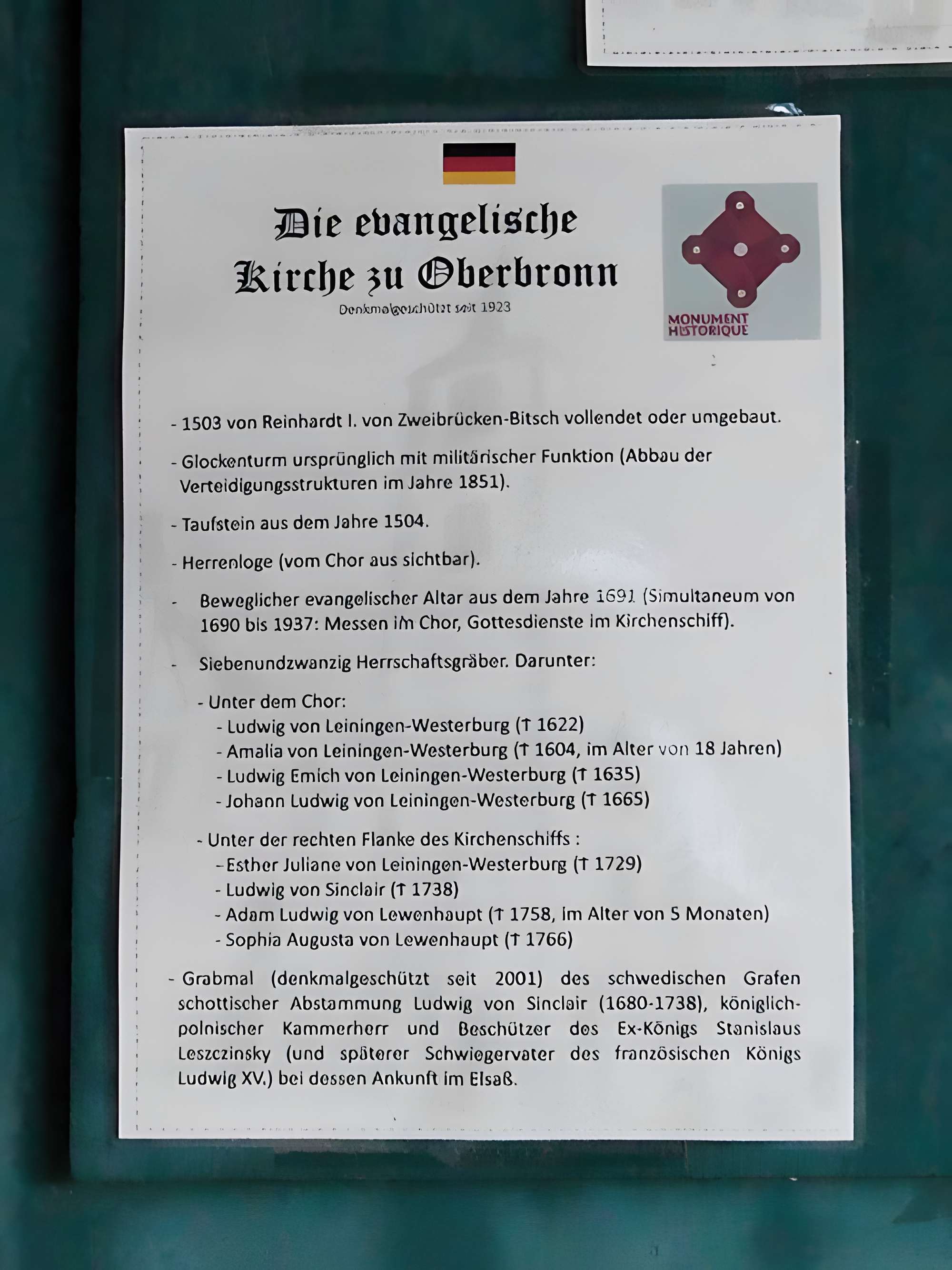 Eglise mixte d'Oberbronn