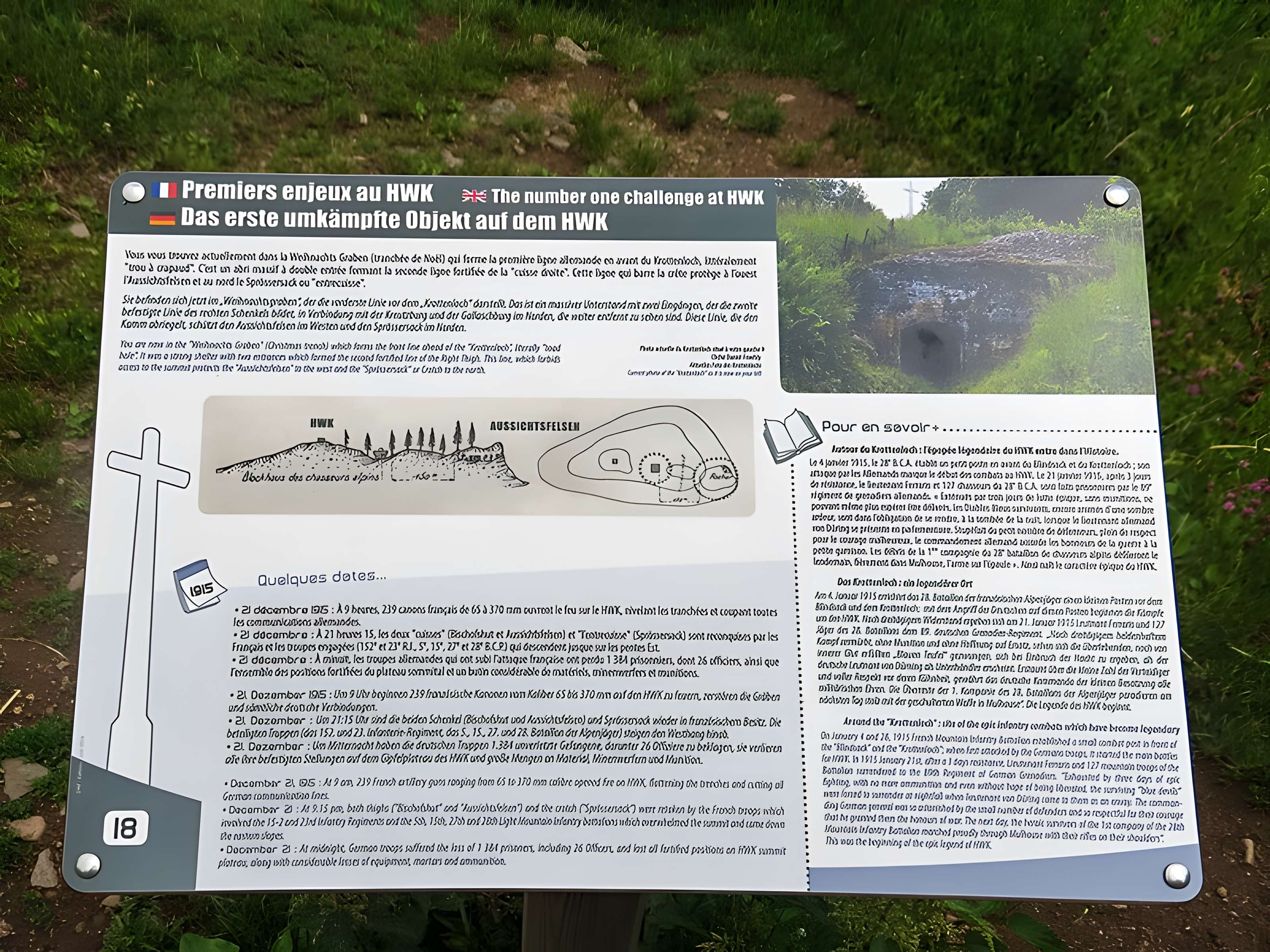 Champ de bataille de l'Hartmannswillerkopf dans la forêt communale