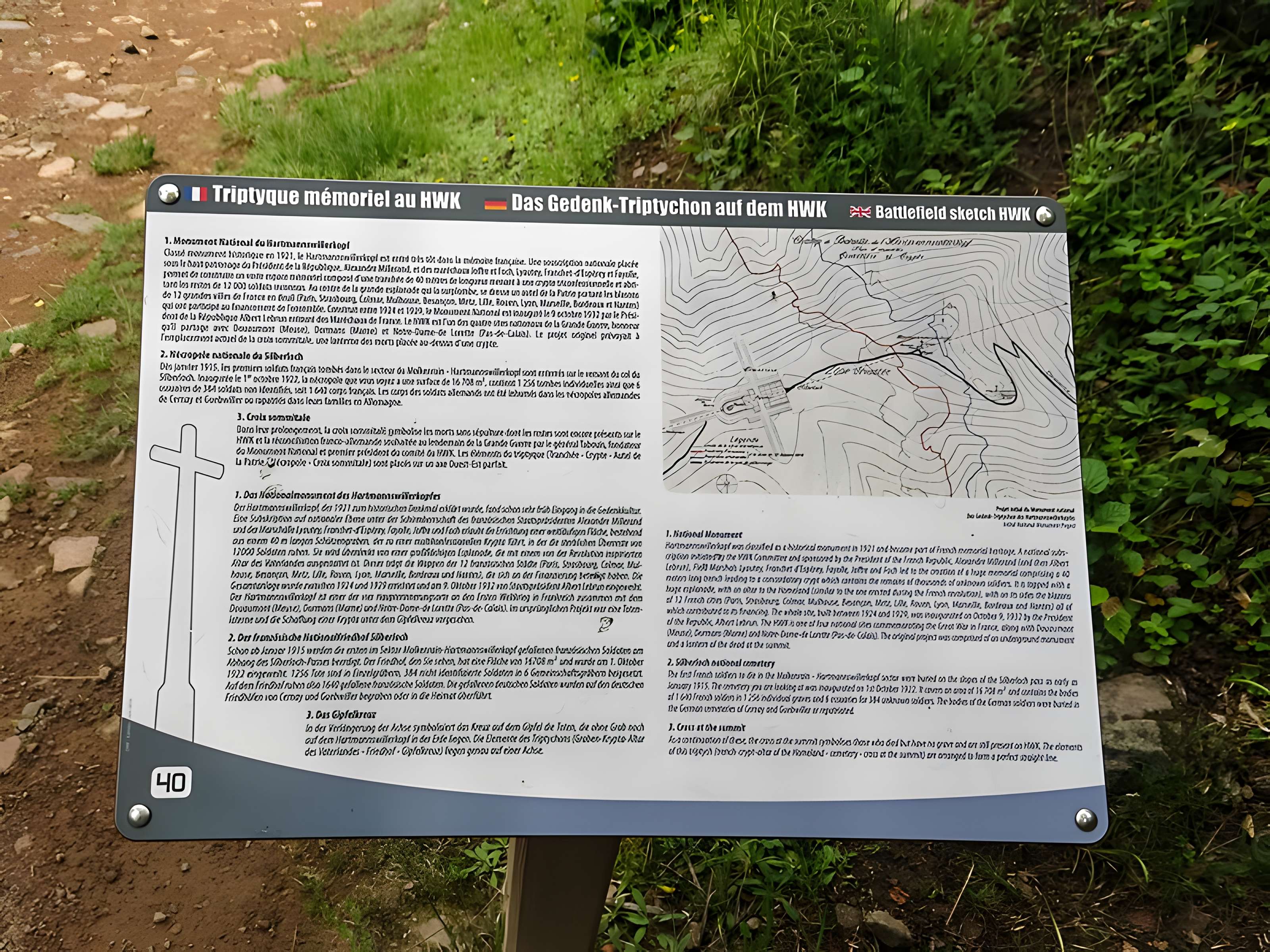 Champ de bataille de l'Hartmannswillerkopf dans la forêt communale