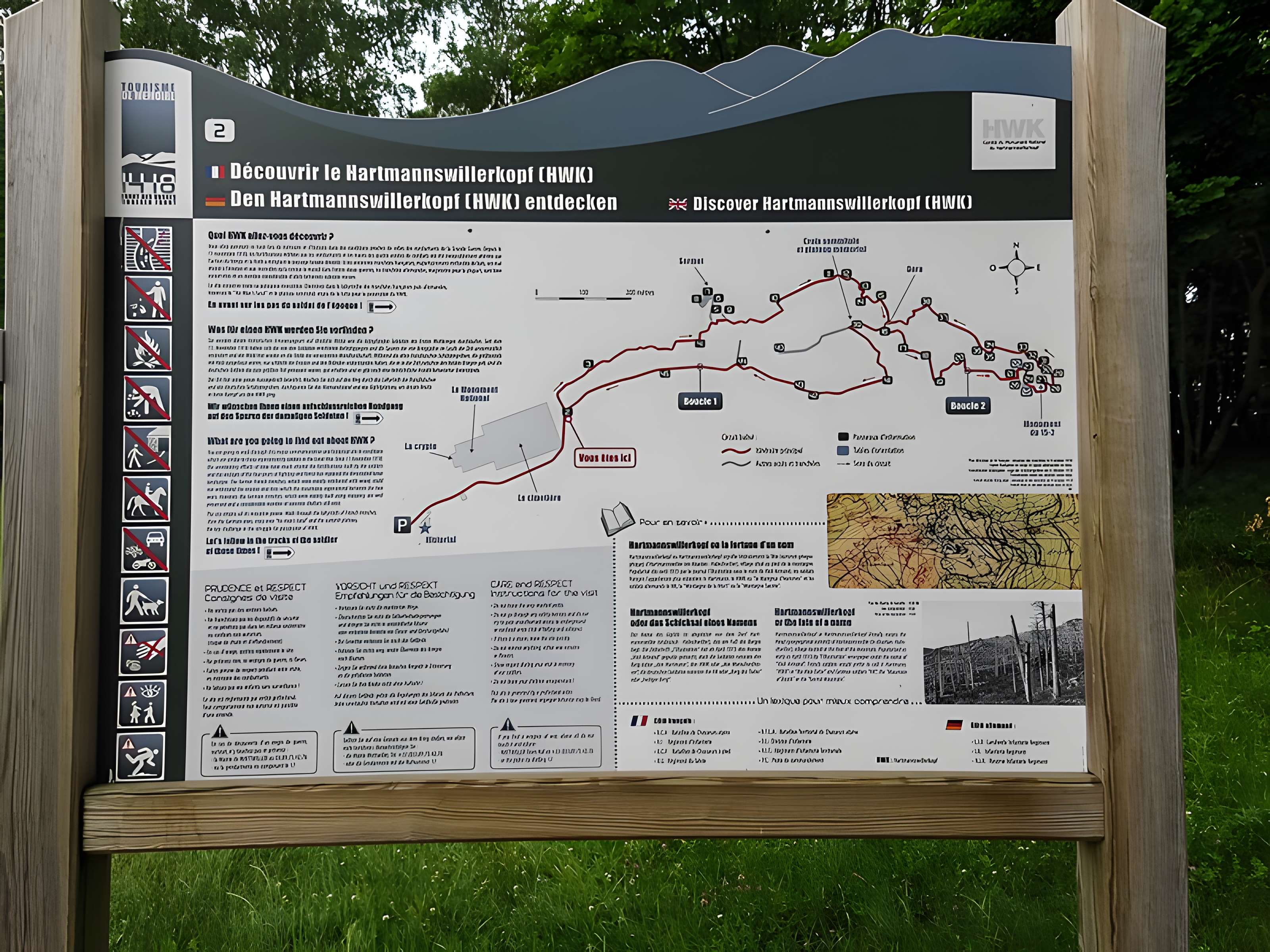 Champ de bataille de l'Hartmannswillerkopf dans la forêt communale