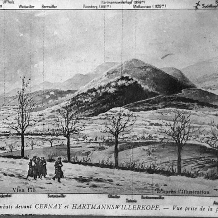 Photo de Champ de bataille de lHartmannswillerkopt dans la forêt communale également sur communes de Soultz-Haut-Rhin, Uffholtz, Wattwiller et Wuenheim
