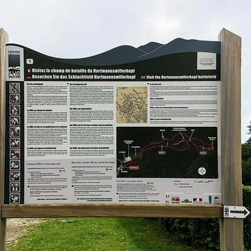 Champ de bataille de lHartmannswillerkopt dans la forêt communale également sur communes de Soultz-Haut-Rhin, Uffholtz, Wattwiller et Wuenheim