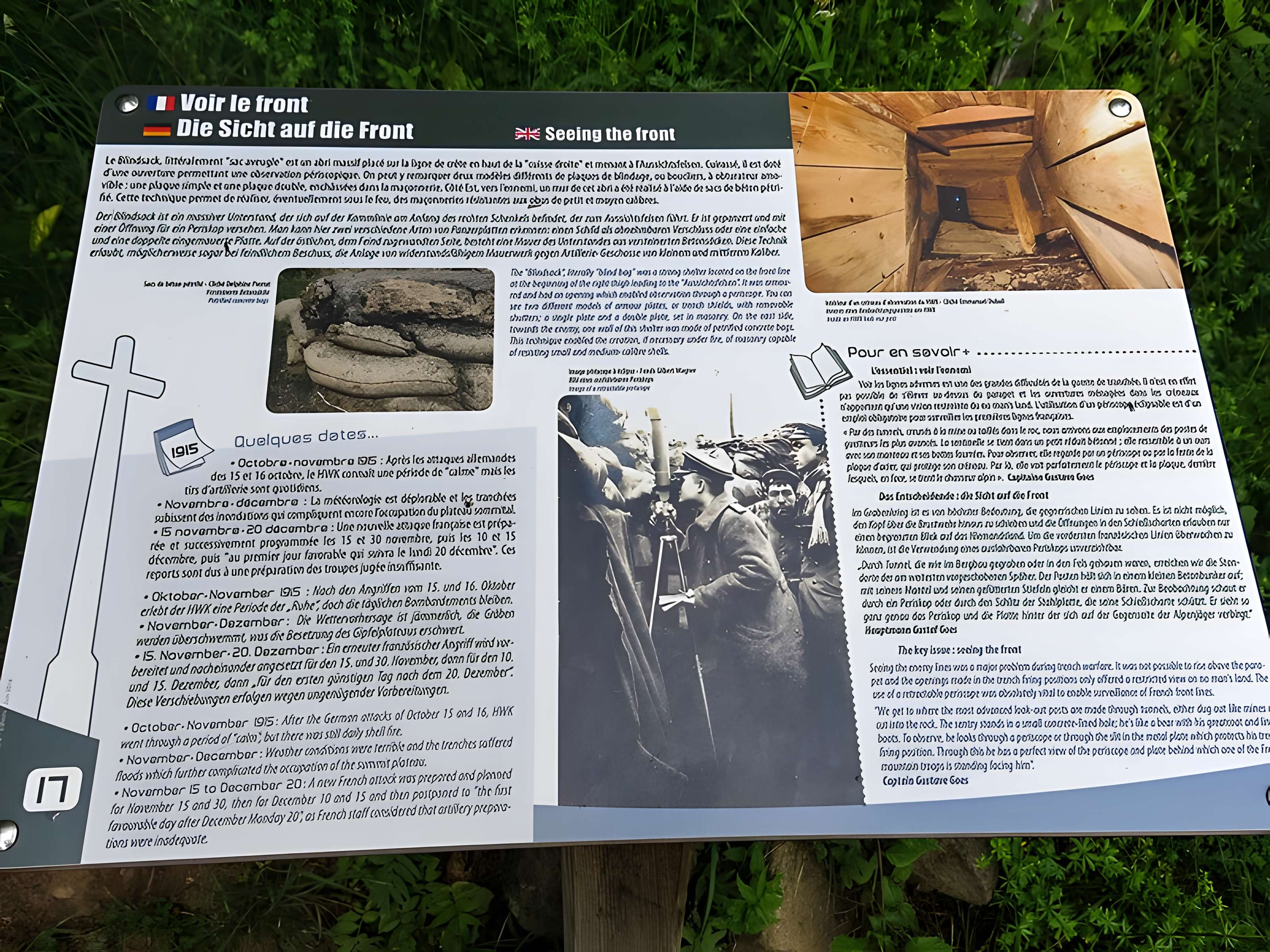 Champ de bataille de l'Hartmannswillerkopt dans la forêt communale (également sur communes de Soultz-Haut-Rhin, Uffholtz, Wattwiller et Wuenheim)