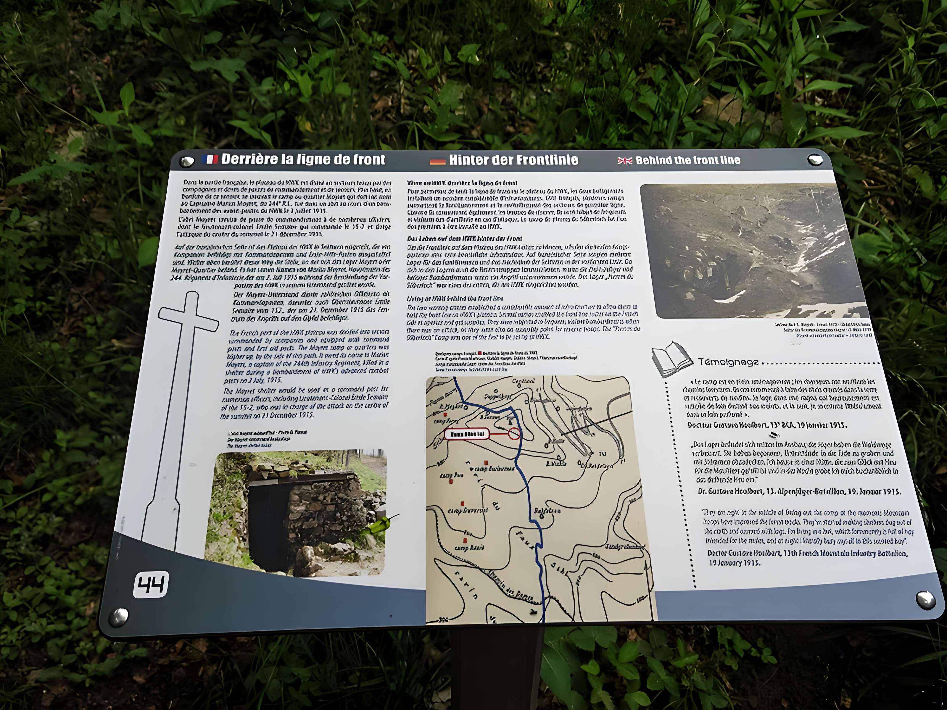 Champ de bataille de l'Hartmannswillerkopt dans la forêt communale (également sur communes de Soultz-Haut-Rhin, Uffholtz, Wattwiller et Wuenheim)